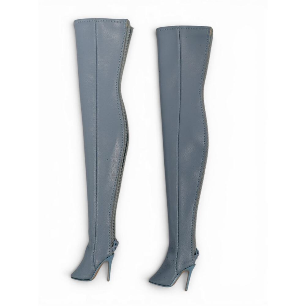Pre-owned Integrity Doll Fashion Royalty Tall Light Blue Boots